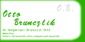otto brunczlik business card